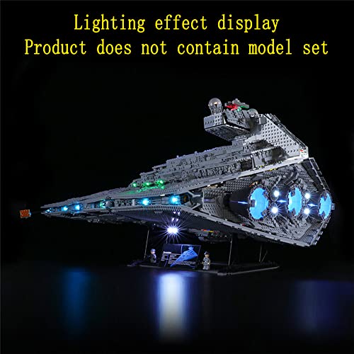 GEAMENT Kit de Luces LED (Control Remoto) Compatible con Lego Destructor Estelar Imperial (Imperial Star Destroyer) - Conjunto de luz para Star Wars 75252 (Juego Lego no Incluido)