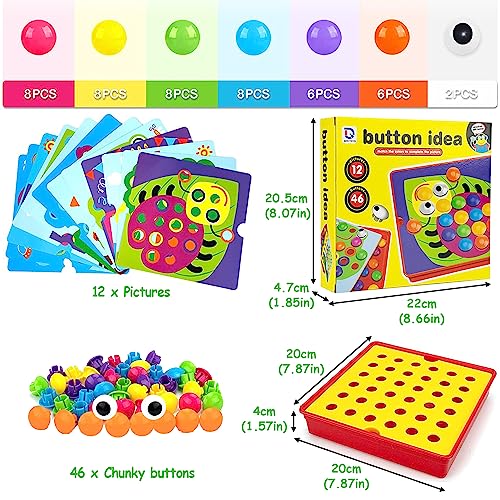 GeeKe Mosaicos Infantiles, 22802-Colorido Mosaico de Juguetes para Niños, Juguetes Montessori de, juegos Preescolar a Partir de niños 2 años