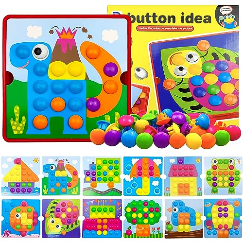 GeeKe Mosaicos Infantiles, 22802-Colorido Mosaico de Juguetes para Niños, Juguetes Montessori de, juegos Preescolar a Partir de niños 2 años