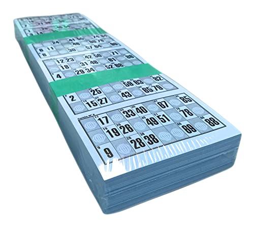 Genérico 480 Cartones de Números Troquelados para Bingo Tradicional de 90 Bolas (Azul)