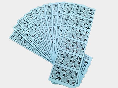 Genérico 960 Cartones de Números Troquelados para Bingo Tradicional de 90 Bolas (Azul)
