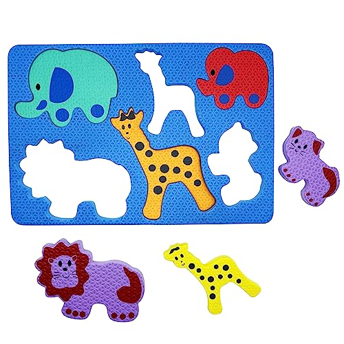 GERILEO Pack 2 Puzzles de Abecedario y Animales de Goma Eva - Juego Infantil Educativo Montessori - Ideal para Bebés, Niños y Niñas - Piezas de Espuma - Actividad Sensorial - Psicomotricidad