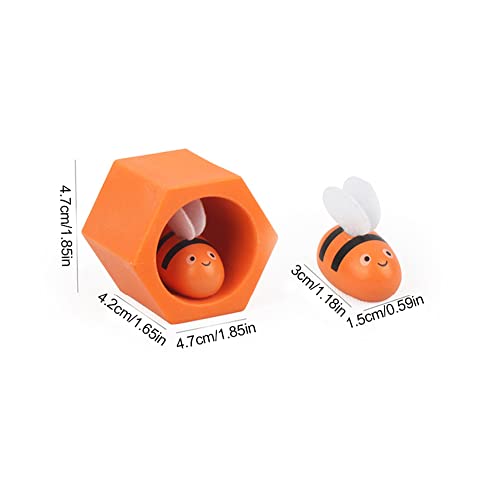 Geteawily - Juego de asociación de Abeja con Colmena, Juguetes de Madera preescolares para pequeños Bee Hive - Juguete de clasificación de Color de Madera Colorido Montessori Juguetes