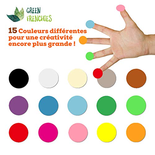 G.F. Gommettes Redondos para niños, 35 Pastillas de Goma Redondas de Colores Diferentes tamaños 10/16/25 mm, Pastillas de Colores para Actividades lúdicas y educativas