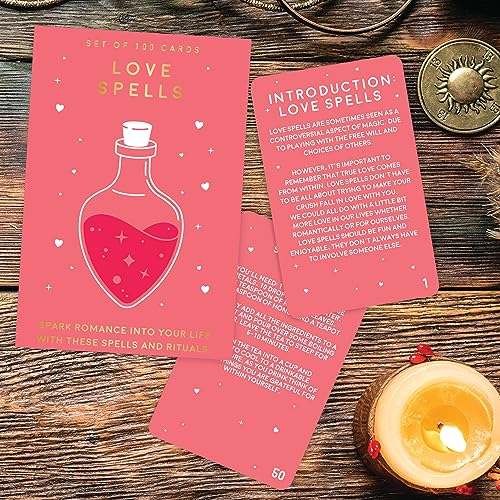 Gift Republic - Tarjetas de hechizos de Amor - ¿Buscas más Vida? ¡Este Paquete de Cartas Tiene Todo lo Que Necesitas!