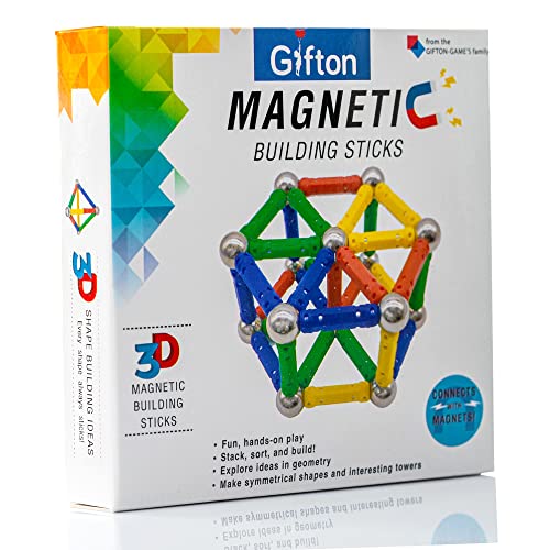 Gifton 30 Piezas Bloques de Construcción Magnéticos, Imanes Geométricos, Regalo Infantil de Reyes Magos Cumpleaños Juguetes Educativo y Creativo para Niño de 6-8 Años