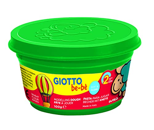 GIOTTO be-bè - Caja de pasta para jugar, 4 x 100 g (roja, amarilla, magenta, verde)