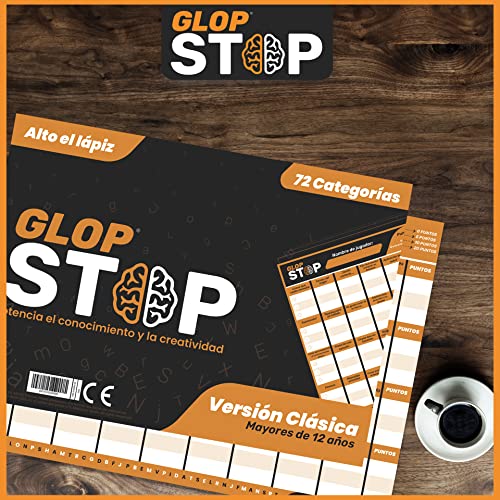 Glop Stop - Juegos de Mesa Adulto, Familias y Niños + 12 años - Juego de Habilidad - Fomenta la Creatividad y el Conocimiento - Juegos Adultos Divertidos - Juego de Mesa en Familia - Regalo Original