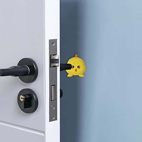 GNGR Almohadilla de silicona para tirador de puerta gruesa de baño, diseño de dibujos animados