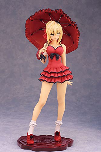 GOGOGK Fate/Extra Saber Nero (25cm / 9.8in) Vestido Rojo Loli Beautiful Girl Series Figura de acción Personaje de Dibujos Animados Figura de Anime/muñeca/Estatua/Modelo Material de PVC Juguete