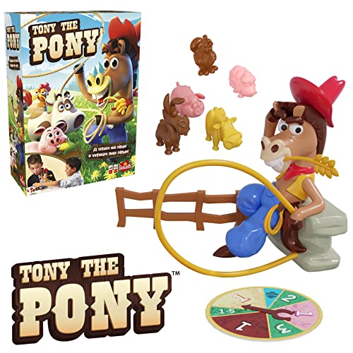 Goliath Tony The Pony, el Vaquero más rápido del Oeste. Juego de Mesa niños a Partir 4 años. Lazo Que Gira de Verdad. Divertido Juego de Habilidad para los más pequeños, 926369