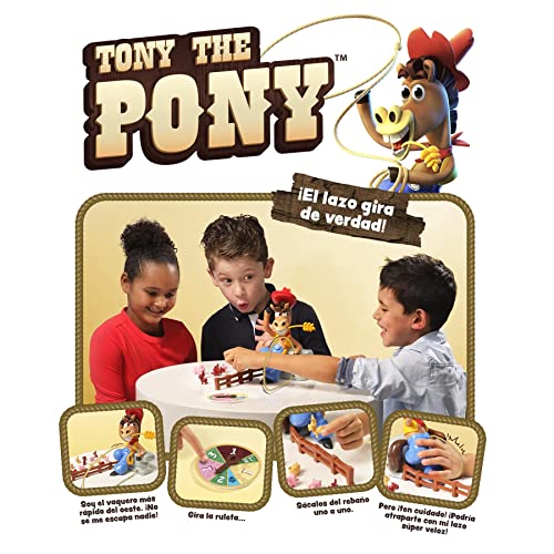 Goliath Tony The Pony, el Vaquero más rápido del Oeste. Juego de Mesa niños a Partir 4 años. Lazo Que Gira de Verdad. Divertido Juego de Habilidad para los más pequeños, 926369