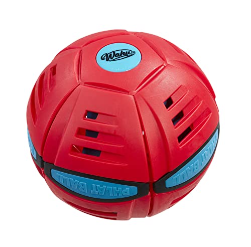 Goliath Wahu Phlat Ball Rojo. El disco volador que se transforma en pelota. Frisbee, boomerang. Diversión al aire libre niños y niñas. Juego deportivo. A partir 5 años.