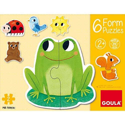 Goula - 6 form puzzles, Puzle de cartón de piezas grandes a partir de 2 años