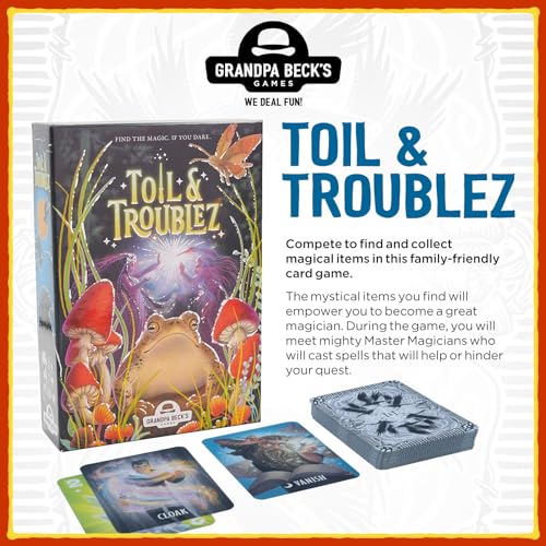 Grandpa Beck's Games Toil & Troublez | de los creadores de Cover Your Assets | Divertido juego de cartas Push Your Luck | para niños, adolescentes y adultos | 2-6 jugadores, a partir de 7 años