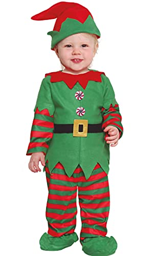 GUIRMA Disfraz elfo verde de Navidad - Bebé - 12-18 meses