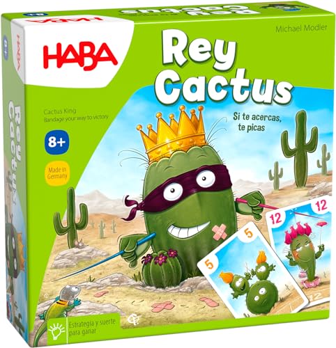 HABA 1307156006 - Rey Cactus, Juego Familiar de Mesa de bazas. Más 8 años