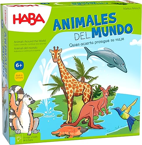 HABA 306565 - Animales del Mundo, Juego Infantil de Mesa de conocimientos. Más 6 años
