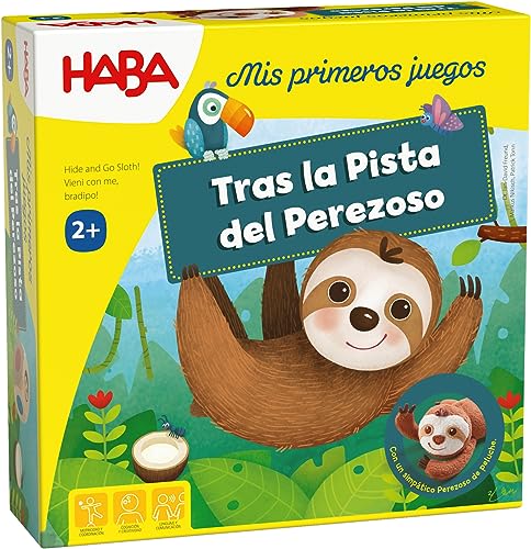 HABA 306603 - Mis Primeros Juegos – Tras la Pista del Perezoso, Juego Infantil de Mesa de Habilidad y asignación. Más 2 años.