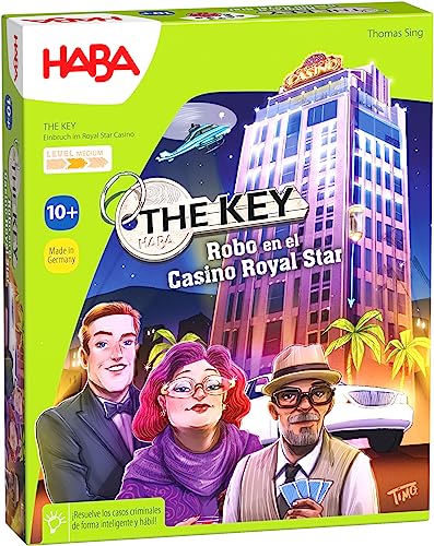 HABA 306852 - The Key – Robo en el Casino Royal Star, Juego de investigación Nivel intermedio. Más 10 años