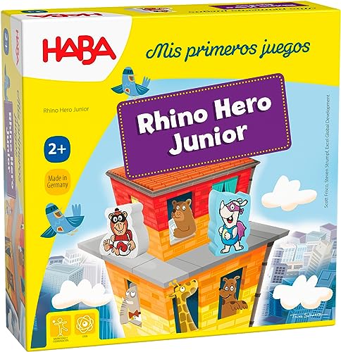 HABA- Juego de Mesa Infantil Rhino Hero, Multicolor (305915)