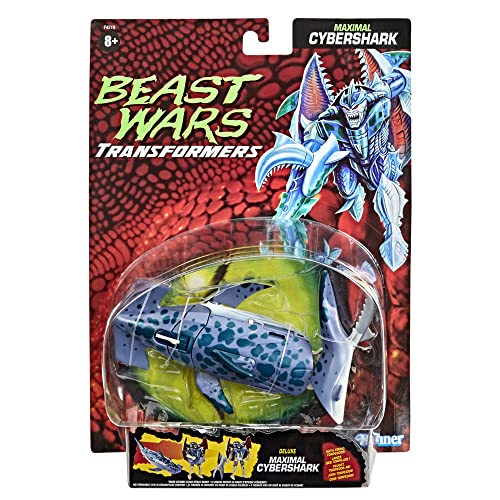 Hasbro- Figura Maximal Cybershark Beats Wars Transformers 12cm Muñecos acción, Multicolor, único (136338)