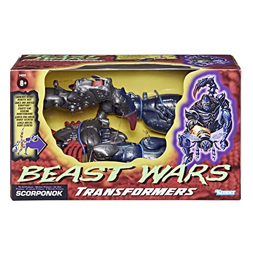 Hasbro- Figura Scorponok Beast Wars Transformers Muñecos acción, Multicolor (133110)
