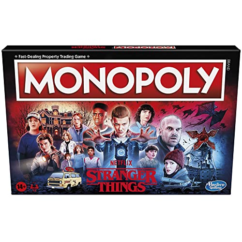 Hasbro Gaming Monopoly: Netflix Stranger Things Edition Juego de Mesa para Adultos y Adolescentes Mayores de 14 años, Juego para 2-6 Jugadores, Multicolor