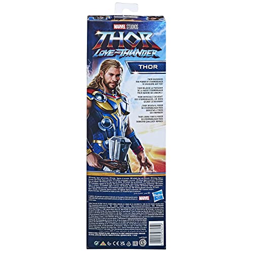 Hasbro Marvel Avengers Titan Hero Series Thor Toy, 30-cm-scale Thor: Love and Thunder Figure, Toys for Children Aged 4 and Up, Multicolor,One Size,F4135