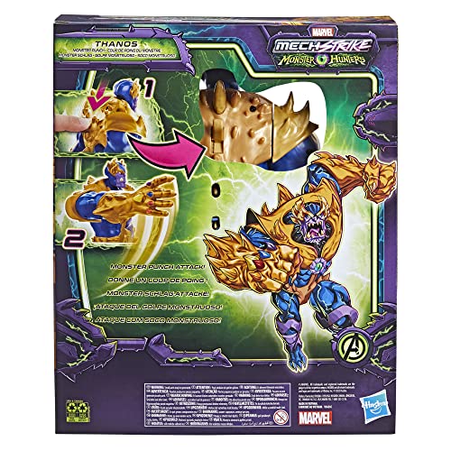 Hasbro - Marvel Classic - Avengers Mech Strike - Monster Hunters - Thanos Golpe Monstruoso - Figura Deluxe de 22,5 cm - A Partir de 4 años, F4376