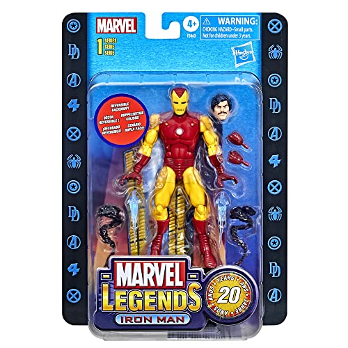 Hasbro Marvel Legends Series - Serie 1 del 20mo Aniversario - Figura Coleccionable de 15 cm de Iron Man, F3463