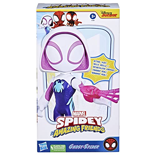 Hasbro Marvel - Marvel - Spidey and His Amazing Friends - Figura de Gran tamaño de Ghost-Spider - Juguetes de superhéroes