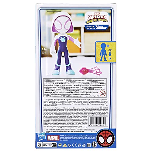 Hasbro Marvel - Marvel - Spidey and His Amazing Friends - Figura de Gran tamaño de Ghost-Spider - Juguetes de superhéroes