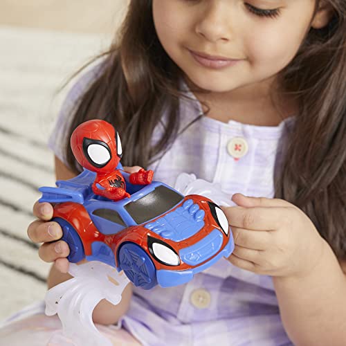 Hasbro Marvel- Spider-Man Marvel Amigos Extraordinarios, Caja Arachno-Bolide, Figura Spidey con vehículo y Accesorio, Juguetes preescolares, Multicolor, Talla única (F7454FF1)