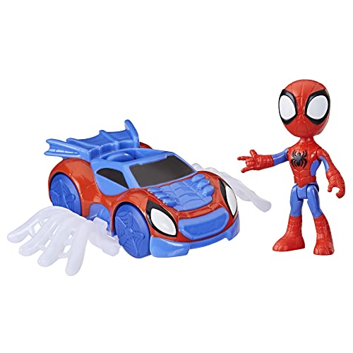 Hasbro Marvel- Spider-Man Marvel Amigos Extraordinarios, Caja Arachno-Bolide, Figura Spidey con vehículo y Accesorio, Juguetes preescolares, Multicolor, Talla única (F7454FF1)