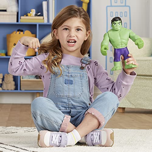 Hasbro - Marvel - Spidey y su superequipo - Figura Gigante de Hulk de 22,5 cm - Juguete Preescolar de superhéroe - A Partir de 3 años