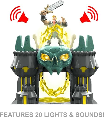 He-Man and the Masters of the Universe Castillo de Grayskull con luces y sonidos para figuras de acción, juguete +4 años (Mattel HGW39)