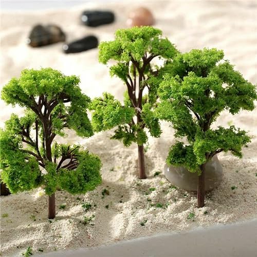 HEIBTENY 10 unidades de 4 cm de diorama de árbol, esquema de diorama de ferrocarril, mini escenario de escala de plástico, para exhibición de paisajes