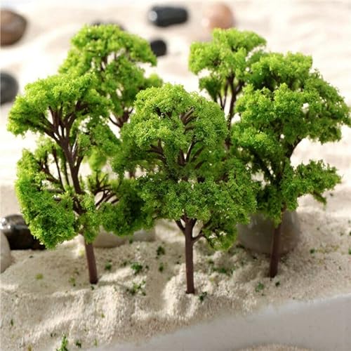 HEIBTENY 10 unidades de 4 cm de diorama de árbol, esquema de diorama de ferrocarril, mini escenario de escala de plástico, para exhibición de paisajes