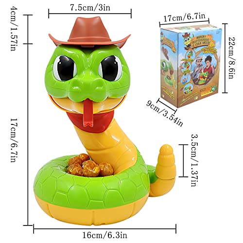 HENGBIRD Serpiente de cascabel eléctrica juguete complicado, espeluznante interactivo de horror juguete divertido juego de reacción para diversión y emoción a partir de 4 años (2-4 jugadores)