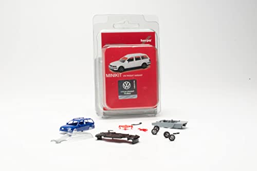 Herpa Kit de construcción de Modelos de Coches VW Passat Variant, Fiel a su Escala Original de 1:87, Miniatura de Coche para dioramas, modelismo, Pieza de colección, decoración, de plástico