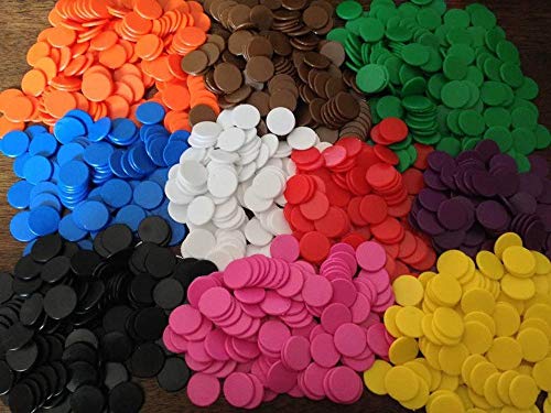 Hinleise Red Game Chips opacos Contadores de juego Contadores de plástico para contar o marcar - 100 piezas