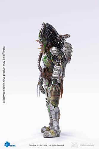 Hiya Toys Alien vs Predator: Requiem Battle Damage Wolf Predator - Figura de Escala 1:18, Multicolor