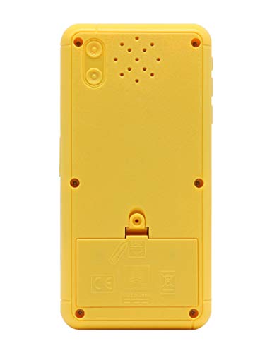 HLF Consola de Juegos de Bloques Retro Consola de Juegos de Ladrillos con Carcasa de Color y Pantalla Grande con tecnología Build 23 y con un Cuerpo pequeño (Amarillo)