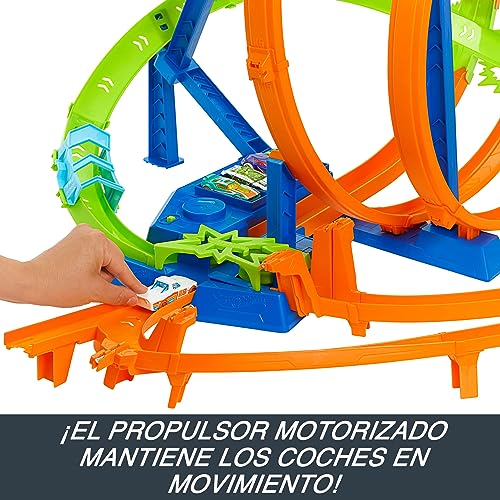 Hot Wheels Action Choque épico Pista para coches de juguete con lanzador, juguete +6 años (Mattel HNL97)