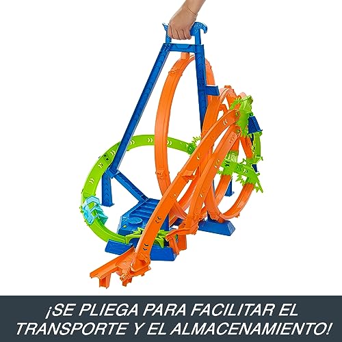 Hot Wheels Action Choque épico Pista para coches de juguete con lanzador, juguete +6 años (Mattel HNL97)