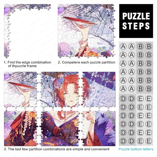 Houkai Gakuen Murata Himeko Puzzles 1000 piezas para adultos y niños de Wooden Jigsaw Puzzles Gifts 14.96 x 20.47 pulgadas