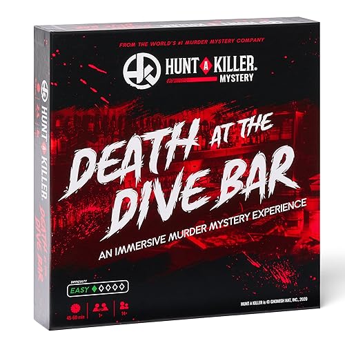 Hunt A Killer Death at The Dive Bar, Juego de Misterio de Asesinato inmersivo: asume el Caso sin Resolver como un desafío Independiente, para una Cita o con Familiares y Amigos como Detectives por la