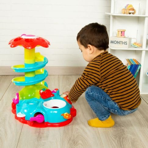 IMAGINARIUM Espiral de Actividades para niños de plastico - Juguete para Bebes de 1 2 3 años para estimular el Desarrollo - Incluye Bolas - Juego Bosque de Fantasia