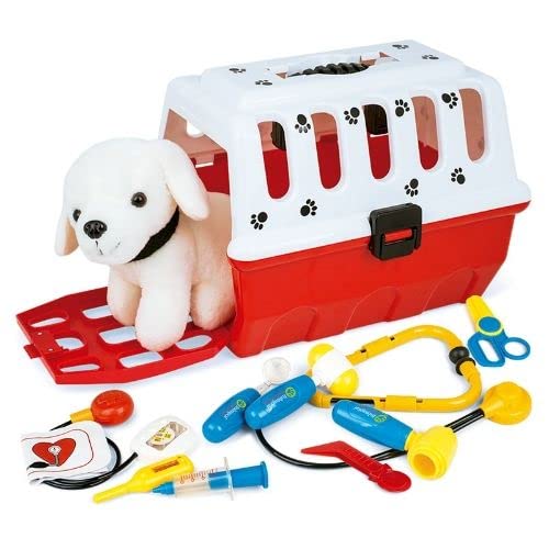Imaginarium - Kit de Veterinario con Perrito de Peluche para niños y niñas de 3 4 5 6 años, Juego de Roles, Mascotas, Doctor, jueguete de enfermeria de Animales, Perro, maletin y 11 Accesorios